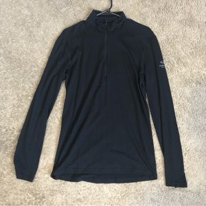 Icebreaker Merino Wool Quarter Zip Base Layer Mens Medium